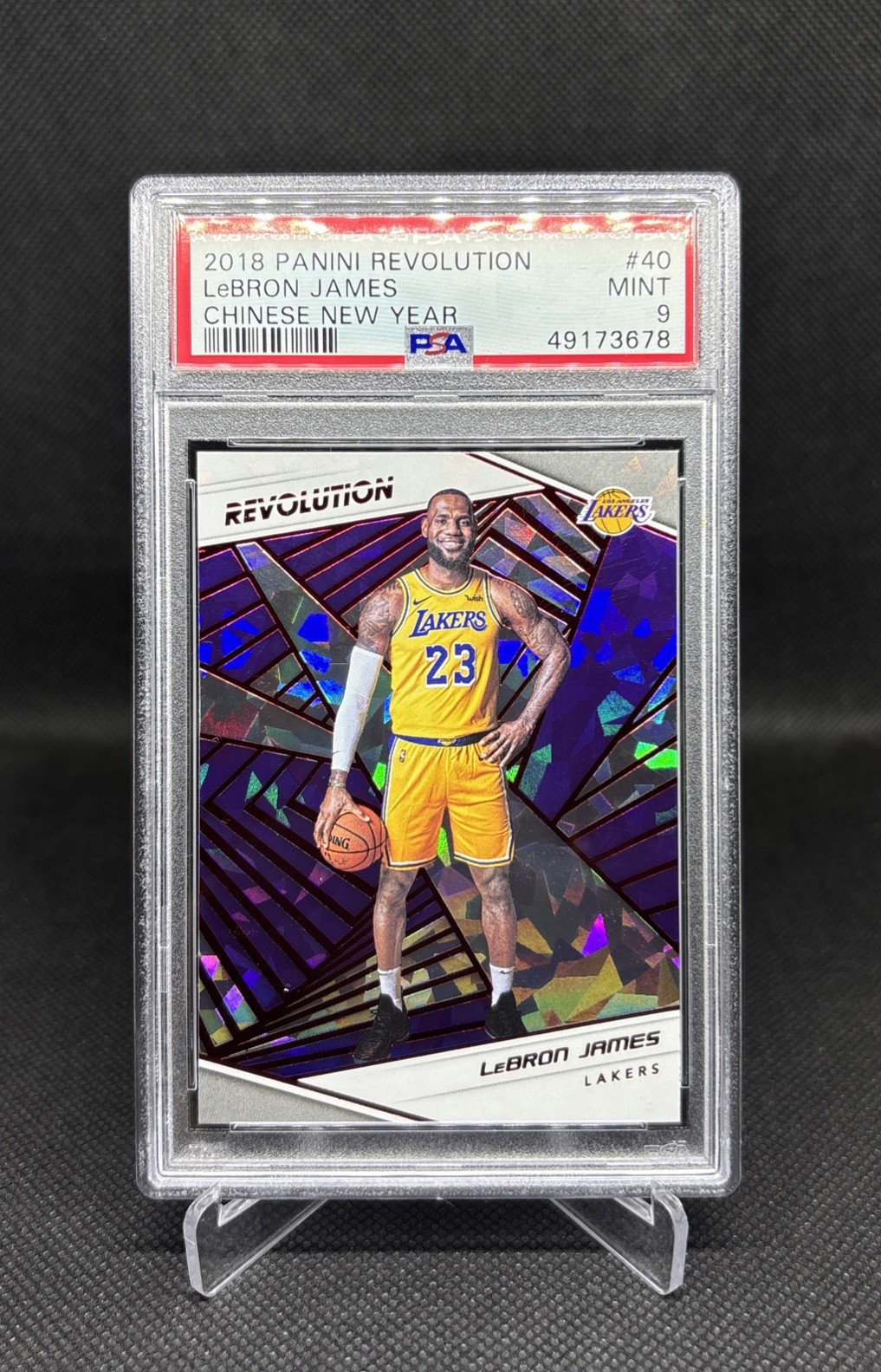 2018 Panini Revolution LeBron James Chinese New Year #40 PSA 9 Lakers