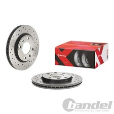 2X BREMBO BREMSSCHEIBEN 247mm GELOCHT/INNENBEL. VORNE PASSEND FÜR CITROËN AX