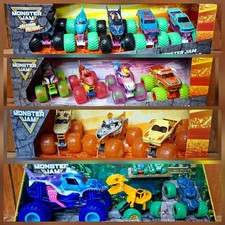 Monster Jam 4 Set / 17 Truck Mega Bundle - Spin Master Diecast Trucks