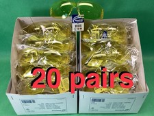 20 PAIR Starlite 4675 Safety Glasses Shooting Range Amber Yellow ANSI Z87.1 