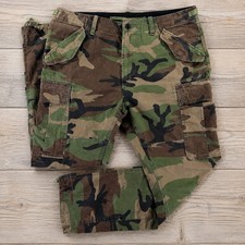 Polo Ralph Lauren Cargo Pants 34×30 Woodland Camo Military Utility Slim Fit RL