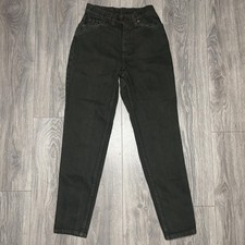 Vintage Levis 512 Jeans Womens 5 Short Olive Green Slim Tapered Leg Made in USA