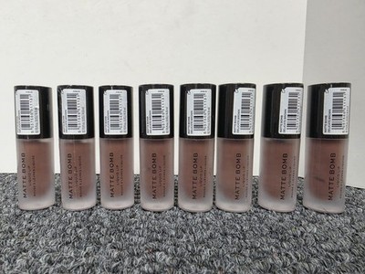 8 X Makeup Revolution Matte Bomb Liquid Lipstick Delicate Brown .15 Oz