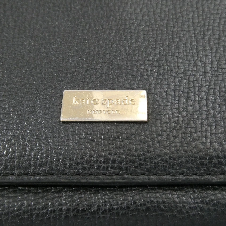 Bolso Bandolera Kate Spade Mujer Cuero Negro Cadena Correa Solapa Cartera Bolso de Mano Foto 4 de 4