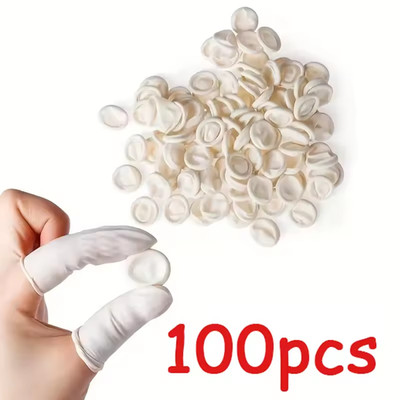 Fingerbetten Latex Gummi Schutz Abdeckung Wasserdicht Handschuhe Einweg Verband