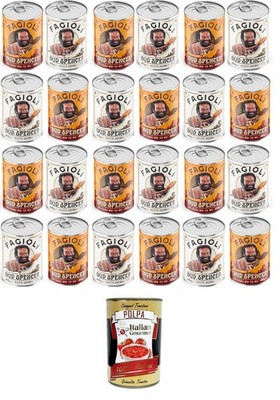 Fagioli alla Bud Spencer, 24x400g, Tex Mex und Borlotti Bohnen+Polpa
