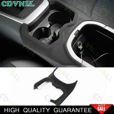For Toyota RAV4 2019-2024 Black Suede Central Console Water Cup Frame Cover 1PCS