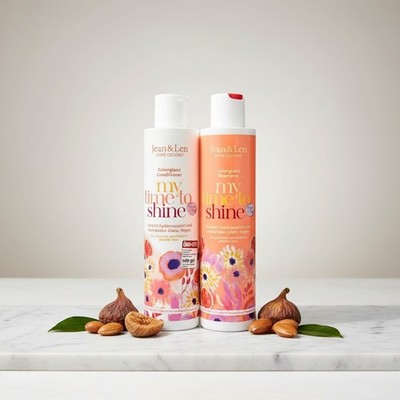 Jean & Len MY TIME TO SHINE  1+1 SET Shampoo Conditioner gefärbtes Haar Argan