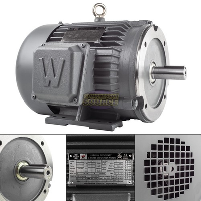 #ad #ad 5 HP 3 Phase Electric Motor C Face 1800 RPM 184TC TEFC 230 460 Volt Severe Duty $659.95
