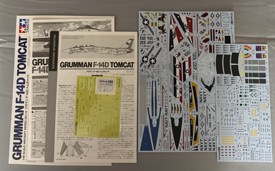 Tamiya 61118 1/48 F-14 Tomcat Decals & Instructions