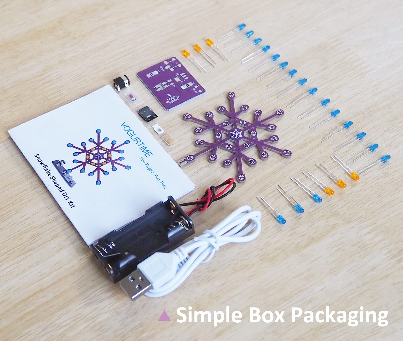 VOGURTIME Soldering Practice Kit Snowflake Shaped LED 2-pack | eBay