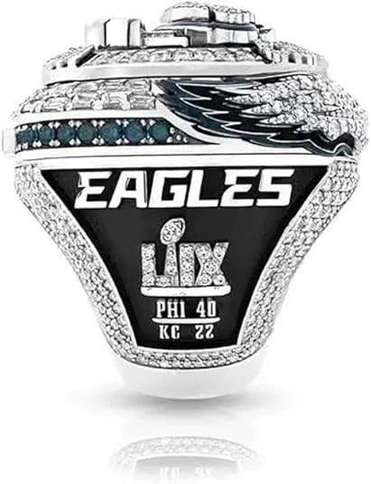 NFL 2025 🦅 Anillos de Águilas con Caja BARKLEY #26 Talla 9-11-13 Foto 2 de 4