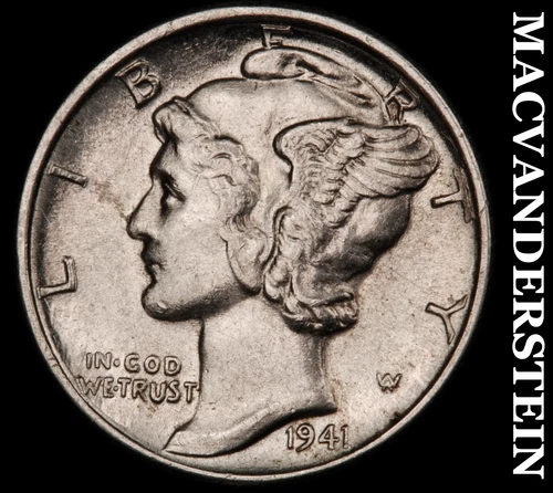1941 Mercury Dime- Silver- Scarce High Grade Luster No Reserve #J4744