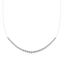 2.25 Ct Round Cut Diamond Chain Necklace VS1 D-F White Gold 14k