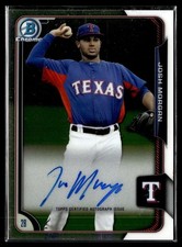 2015 BOWMAN CHROME AUTO JOSH MORGAN RANGERS