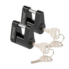 Trailer Tongue Coupler Lock, Trailer Hitch Lock,Dia 1/4 Inch, Pack of 2 Black