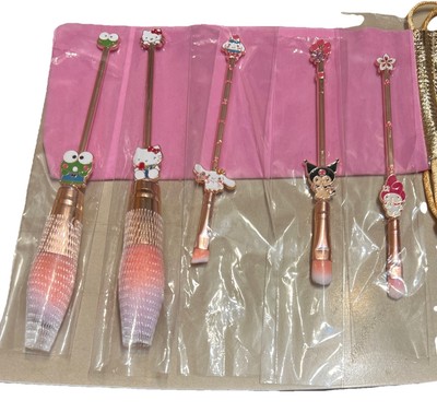 5 Pcs Colorful Pro Makeup Brushes Set Powder Foundation The Hello Kitty