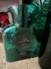 Blenko Teal Water Bottle 384 Double Spout Art Glass Port Ludlow