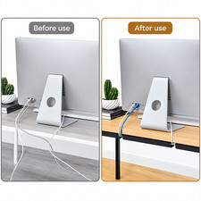 Under Desk Cable Management Tray No Drill Cord Hider Wire Organizer Home Office