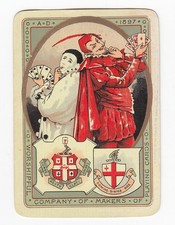 WORSHIPFUL - 1897 - 1  single vintage playing cards