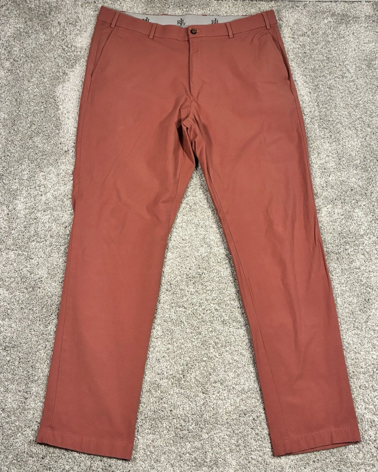 Lauren Ralph Lauren LRL Pants Mens 36x32 Salmon Red Lightweight Performance Golf
