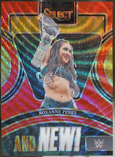 2024 Panini Select WWE And NEW Roxanne Perez [Red Wave Prizm] #9 card