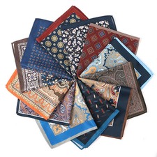 Men's Pocket Square HandkerchiefPaisley Dot Vintage Business Suit 30cm