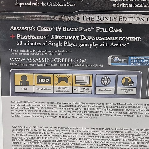Assassin's Creed IV Black Flag Sony PlayStation 3 Game PS3 With Manual Rated 18 - Picture 10 of 12