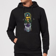 Image of Official DC Comics Aquaman and Ocean Master Adults Hoodie Black