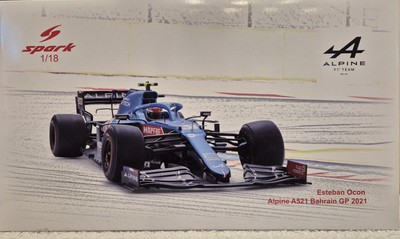 Spark 18S581, Esteban Ocon, Alpine A521, GP Bahrain  2021, 1/18