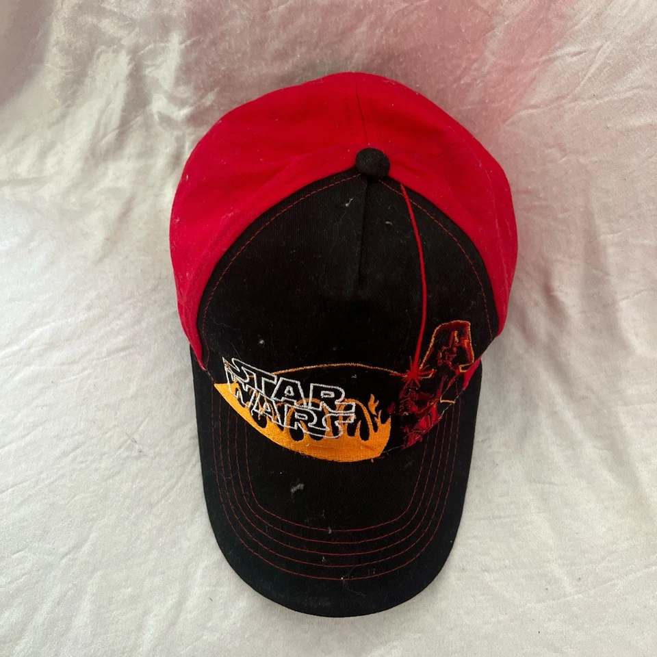 Y2k Star Wars Youth Black & Red Darth Vader Hat Baseball Cap Adjustable Kidcore - Image 3 of 4