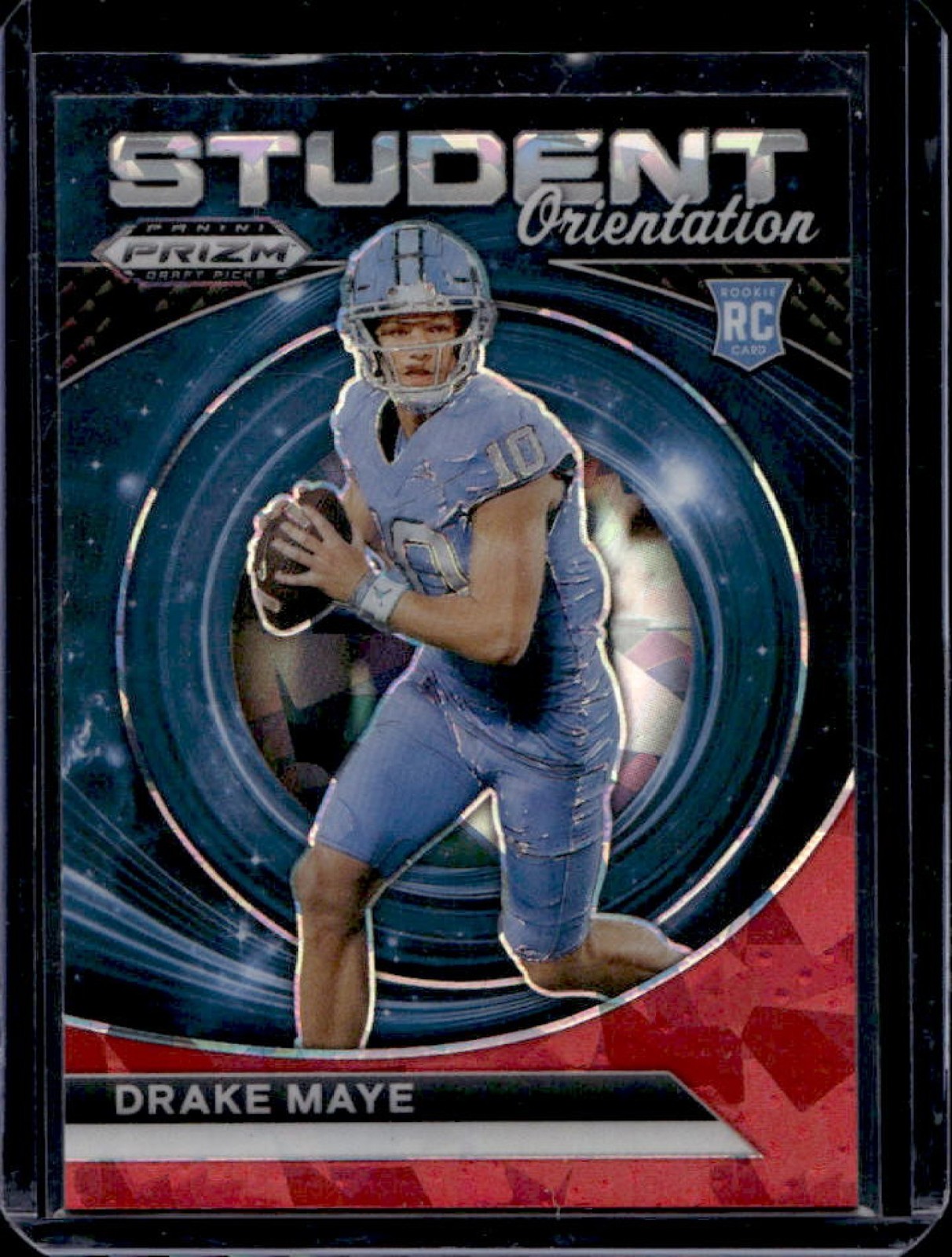 2024 Prizm Draft Picks Drake Maye Student Orientation RC Red Ice #SO-DM