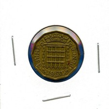 Lot of 3 Great Britain Coins - 1960 1961 1966 One Penny Three Pence Six Pence