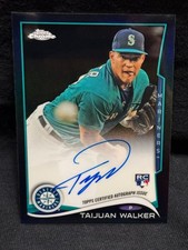 TAIJUAN WALKER MARINERS 2014 TOPPS CHROME BLACK ROOKIE REFRACTOR AUTO #94/100