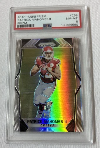 2017 Panini Prizm silver prizm #269 PATRICK MAHOMES II RC ~ PSA 8