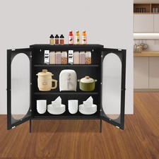 40" Kitchen Pantry Storage Box 3 Tiers Adjustable Tier Spacing Accent Cabinet.