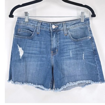JUST BLACK DENIM Women's Size 26 Distressed Cut Off Frayed Hem Denim Shorts