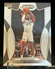 2019-20 Prizm Draft Picks Rookie Card #63 Dewan Hernandez Miami Hurricanes