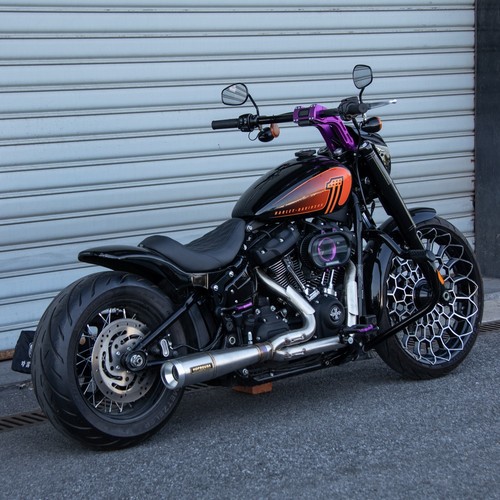 Hoprousa 8" Height 1&1.25 inch Size Handlebar Riser 2" Pullback Purple One Piece - Picture 13 of 16