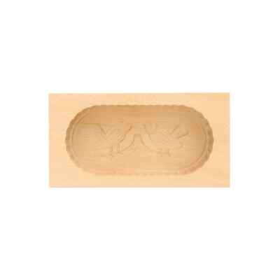 Butterform, eckig, 2 Vögel aus Ahornholz 19 cm Butterherstellung, Lab