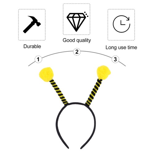 12 Pcs Bee Headdress Butterfly Antenna Headband Adult Bumble Child - Picture 3 of 12
