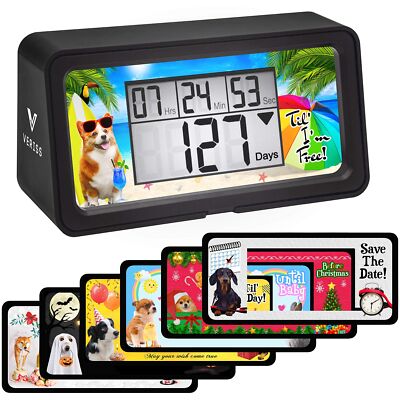 Digital 9999 Days Countdown Clock Timer with Backlight - Count Down Your Reti...