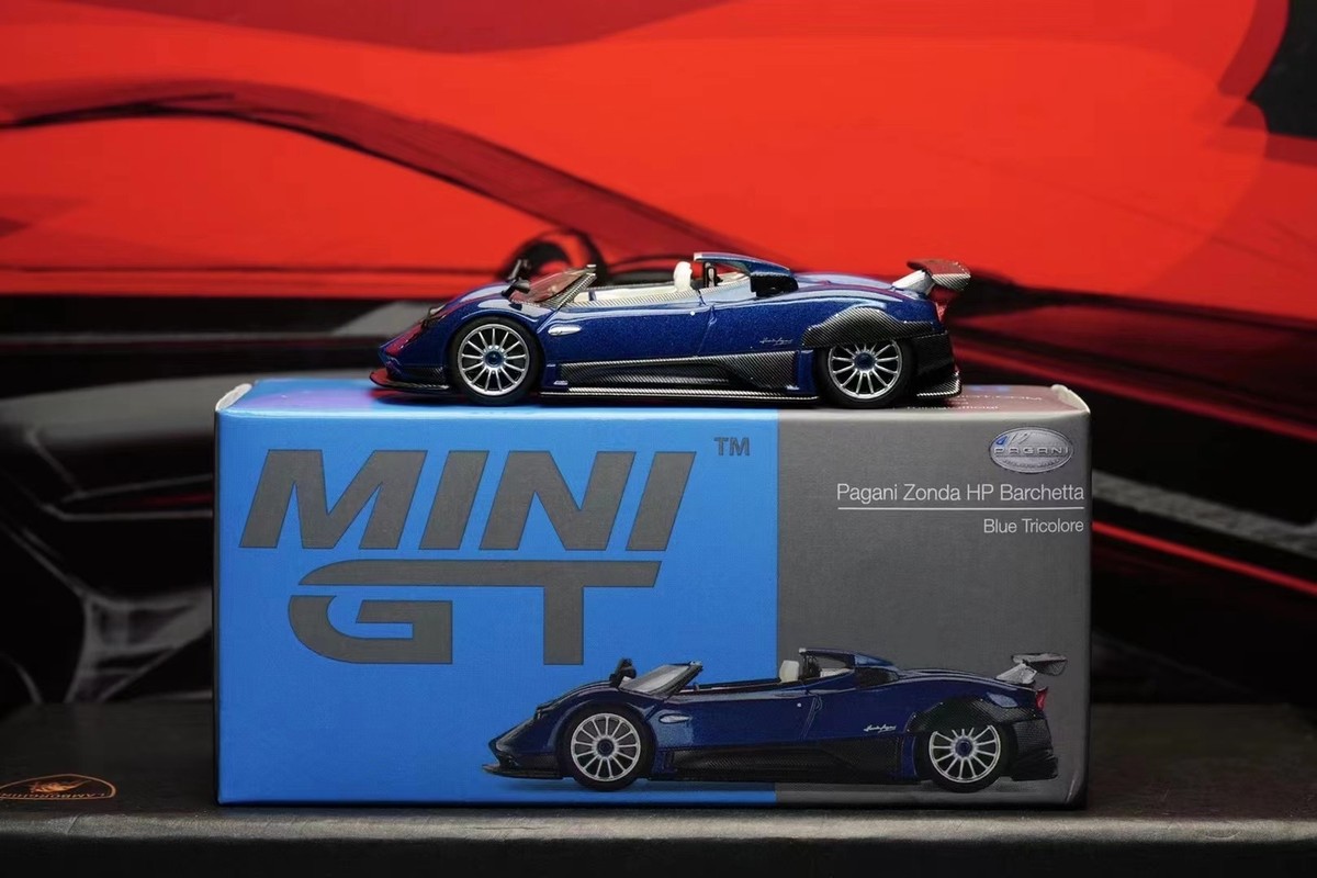 ミニカー MINI GT Pagani Zonda HP Barchetta Blue MiniGT 1/64 #370 Pagani Zonda HP Barchetta Blue Tricolore Car