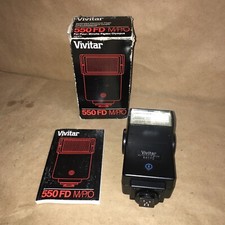 Vivitar Flash Adjustable Head 550FD M/P/O w/ Box Manuals Pentax Minolta Olympus