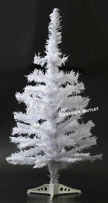 SMALL CHRISTMAS TREE WHITE ARTIFICIAL 2 FT TABLE TOP NATURAL STYLE PINE TREE 