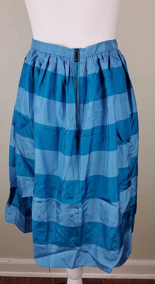 Falda midi Burberry Brit para mujer 100 % seda dos tonos talla US 4 Foto 4 de 4