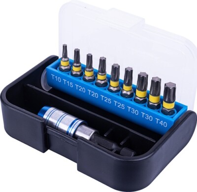 CONEL Mini Bit-box 10-tlg.Torx Bits und Schnellwechselhalter Profi Tool Handwerk