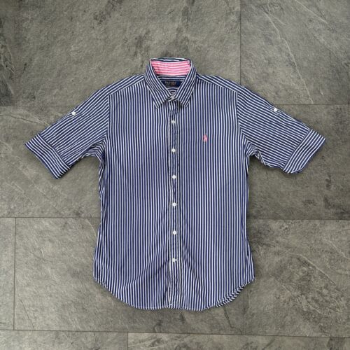 Polo Golf Ralph Lauren Striped Button Up Shirt Blue Size Small Womens
