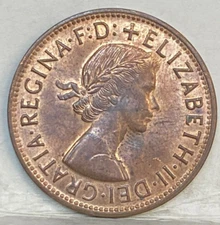 AUSTRALIA 1964 M PENNY ABSOLUTLY BEAUTIFUL COLOUR  & SCARCE IN  CHOICE UNC GEM