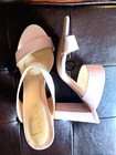 NEW!! LULUS MARLOWE WOMENS NUDE/BLUSH SUEDE DOUBLE STRAP SANDALS HEELS SIZE 8.5 — photo 8